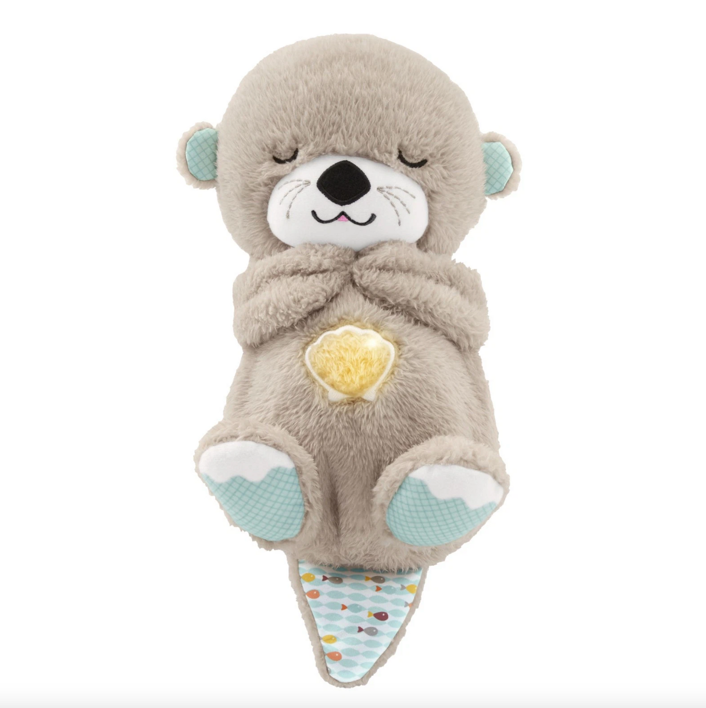Beruhigendes Otter Plüschtier – Einschlafhilfe mit Atembewegung, Licht & Musik, Beige