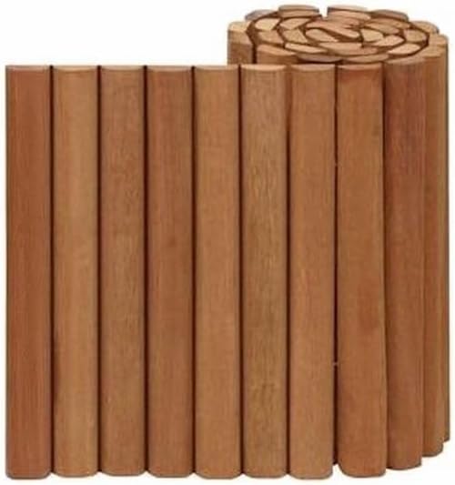 Rasenkante aus Bangkirai Hartholz 180 x 40 cm – Rollborder Beetumrandung, Naturholz